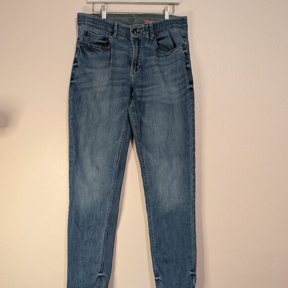 Y2K Revival Urban Pipeline Jeans Mens Size 34x32 UltraFlex Straight Blue Denim - Picture 2 of 10